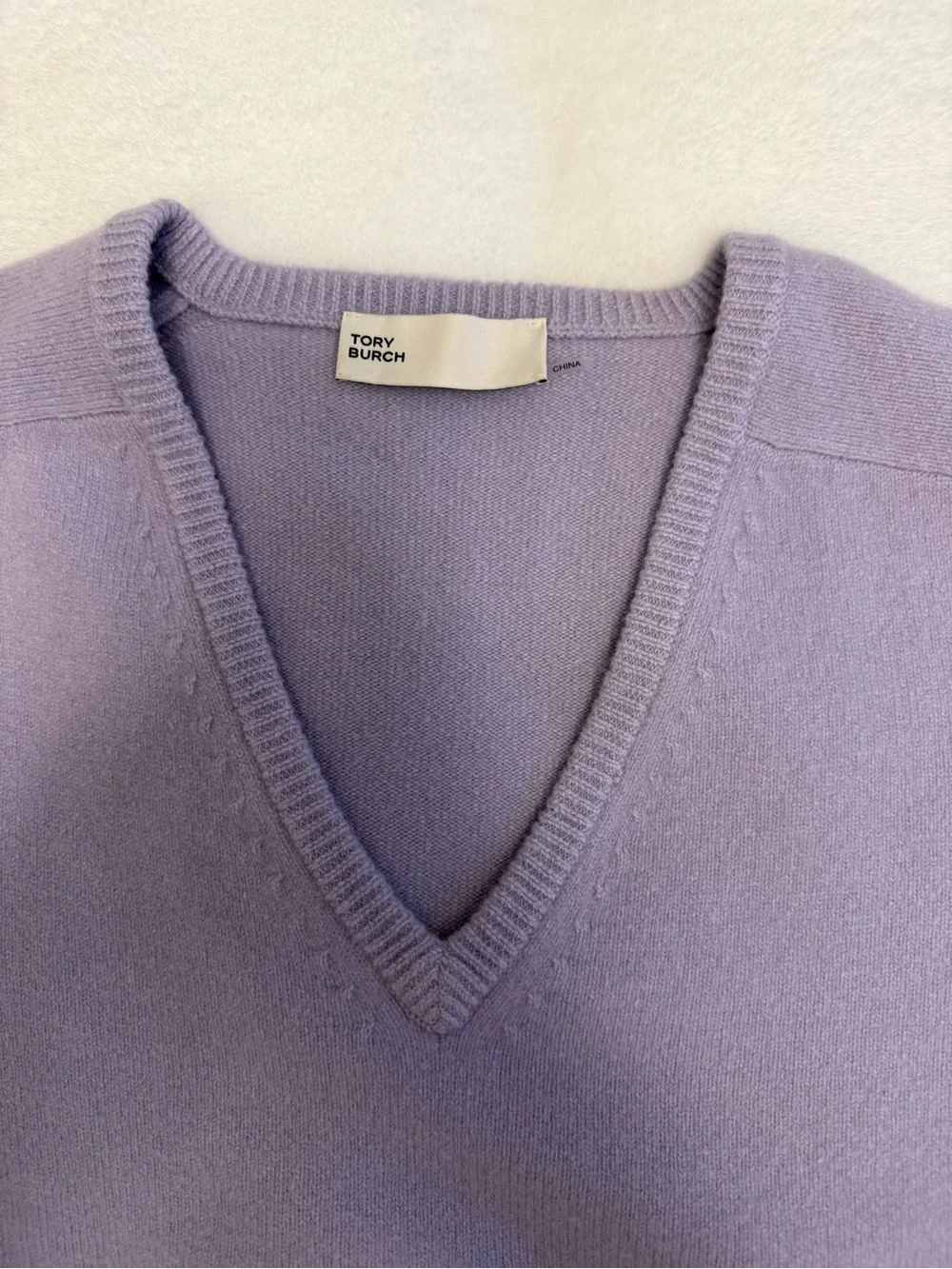 Tory Burch Lilac V-Neck Sweater LIKE NEW